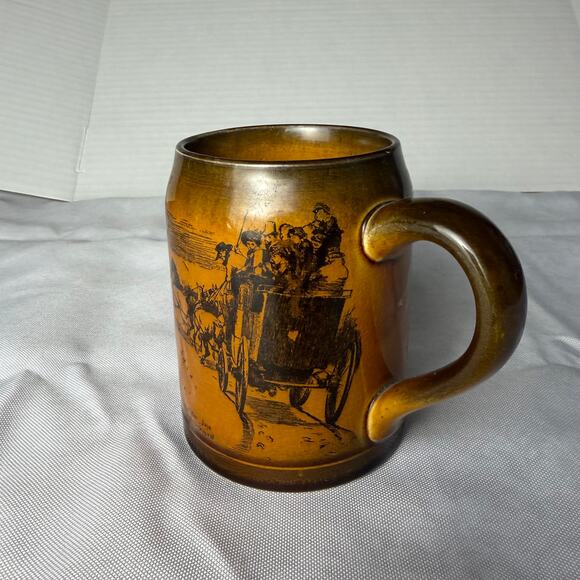 Currier & Ives Other - VTG Currier & Ives Winters Day Amusement Scene Mug Rothschild Bros Brown Drip